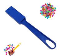 Premium Magnetic Bingo Wand Set - 100 Pcs 19mm Precision Metal Ring Chips,Strong Magnet Sweep for Bingo Cards, Loteria,Classroom Math Counters,Reinforced Durable Design for All Ages (Blue)