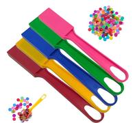 Premium Magnetic Bingo Wand Set - 100 Pcs 19mm Precision Metal Ring Chips,Strong Magnet Sweep for Bingo Cards, Loteria,Classroom Math Counters,Reinforced Durable Design for All Ages (5pcs)