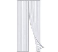 Premium Magnetic Screen Door 220x210cm Automatic Closure Foldable Mesh Curtain for Living Room/Patio Easy Install ct & Bug Proof White