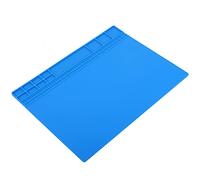 Premium Magnetic Silicone Heat Rep Mat for Computer and Phone Solde with Storage Compartment 405x305x8mm (Grey) (Light Blue) (Dark Blue)