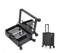 Premium Makeup nizer Bag Cosmetic Trolley Case with 360° Rotatable Design Professional Makeup Travel Case Stylish Cosmetic Bag for Women (Size: A)