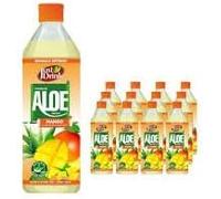 Premium Mango Flavored Aloe Vera Drink with Real Natural Aloe Pieces - 12 x 500ml PET Bottles in Bulk Carton - Sweet, Refreshing, Gluten-Free & Lactose-Free Tropical Beverage