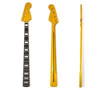 Premium Maple Bass Guitar Neck for Fender Bass, Rosewood Fingerboard, Adjustable Truss Rod, 20 Frets, Gloss Finish, 38mm Nut - Compatible with Fender Jazz and Most 4-String Electric Basses