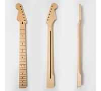 Premium Maple Electric Guitar Neck for Fender Stratocaster Reverse Headstock Neck, 22 Medium Jumbo Frets, 14" Radius, Bone Nut, 10mm Tuner Holes, ST Style Replacement Neck