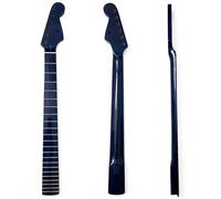 Premium Maple Guitar Neck for Fender Stratocaster Style Guitars, Blue Gloss Finish, Maple Fingerboard, 22 Jumbo Frets, 14
