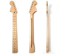 Premium Maple Guitar Neck for Fender Stratocaster-Style Guitars, Canadian Maple with Rosewood Fingerboard, Adjustable Truss Rod, 22 Medium Jumbo Frets, Bone Nut, Gloss Finish