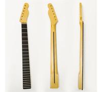 Premium Maple Guitar Neck for Fender Tele Style - 22 Medium Jumbo Frets, Ebony Fretboard, 14″ Radius, Canadian Maple, High Gloss, Fits Telecaster Guitar Neck