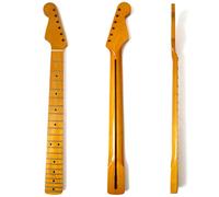 Premium Maple Guitar Neck Reverse Headstock for Fender Stratocaster, 21 Medium Jumbo Frets, 14