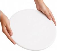Premium Marble Chakla/Roti Maker 8.5 Inchs Diameter(White Marble Chakla) with Rubber/Silicon Grip on the Bottom. (Anti Skid)