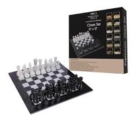 Premium Marble Chess Set for Adults - Luxury Home Decor Board Game | Handcrafted Marble Chess Board & Pieces | Family Table Décor 12 Inch Black and White