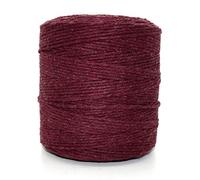 Premium Maroon Macrame Cord, 100 m / 328 ft of 5 mm Thick Natural Cotton Thread Yarn Macrame Rope for Wall Hangings, Plant Hangers, DIY Crafts, Home Decorations, Gift Wrapping (Reel)