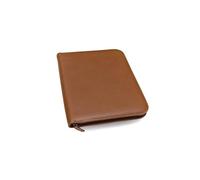 Premium Maruse Leather Portfolio Padfolio - Executive Folio for Men and Women with Zipper, Folio Document Organizer, Laptop Sleeve, iPad Case and Folder - Made in Italy, Honey