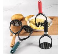 Premium Masher Creative Multi-function Kitchen Tool Kitchen Foldable Manual Potato Banana Pumpkin Baby Food Masher With Handle (Blue)