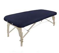 Premium Massage Table Fitted Couch Cover 100% Cotton Without FACE Hole with Ties. Fits All Beds from 24in (60cm) to 30in (76cm) Wide. [Navy] (Without Breathe Hole)