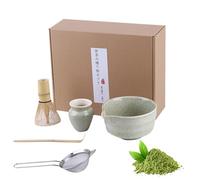 Premium Matcha Tea Set - Complete Matcha Kit with Bamboo Whisk, Ceramic Bowl, Scoop & Holder - Ideal for Traditional Japanese Tea Ceremony, Gift for Matcha Lovers, Beginners & Enthusiasts