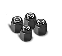 Premium Material Tyre Valve Stem Caps for Mazda 6/Atenza Sedan 2008 2009 2010 2011 2012 2013, Leak Proof Wheel Dust Covers, Car Accessories, Tire Valve Caps, Durable Valve Stem Covers,Black