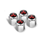 Premium Material Tyre Valve Stem Caps for Mitsubishi Lancer Combi 2003 2004 2005 2006, Leak Proof Wheel Dust Covers, Car Accessories, Tire Valve Caps, Durable Valve Stem Covers,Silver