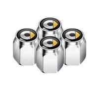 Premium Material Tyre Valve Stem Caps for Smart ForFour Brabus 2005 2006, Leak Proof Wheel Dust Covers, Car Accessories, Tire Valve Caps, Durable Valve Stem Covers,Silver