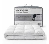 Premium Mattress Topper 10cm Thick | 1000 GSM Microfibre Filling | Extra Soft & Plush | Hotel Quality Comfort | 20% Thicker Than Standard Toppers | White | Single | 90cm x 190cm x 5cm