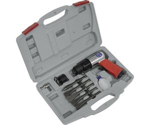 Premium Medium Stroke Air Hammer Kit With Soft Grip And Handle Exhaust