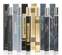 Premium Men's Perfume Gift Set - 5Pcs Mens Aftershave Long-Lasting Cologne & Aftershave Collection with Amber & Woody Aquatic Notes, Travel Size Mini Perfume, Daily Use