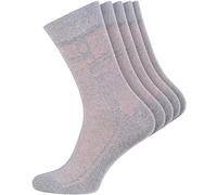 Premium Mens Socks, Ultra Thin Breathable Cotton Mens Dress Socks, Super Soft and Lightweight Socks for Men - 5 Pairs, Grey, Small