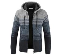 Premium Men's Winter Hoodie - Warm Fleece Sweater Jacket with Classic Long Sleeves - Alight Gray (XS)