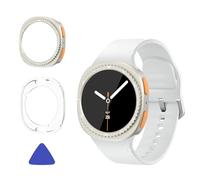 Premium Metal Case for Samsung Galaxy Watch 8 40mm - Includes Back Cover, Cloth & Lever - Shock and Scratch Resistant for Full Protection (Titanium Color)