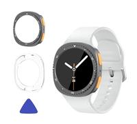 Premium Metal Case for Samsung Galaxy Watch 8 40mm - Includes Back Cover, Cloth & Lever - Shock and Scratch Resistant for Full Body Protection.(Dark Grey)