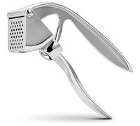 Premium Metal Garlic Press, Rust Proof & Dishwasher Safe, Heavy Duty Garlic Crusher with Ergonomic Handle, Easy Squeeze & Clean
