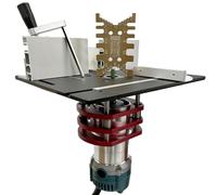 Premium Metal Router Lift Kit - Manual Lifting System for Router Table rt Base Plate - Ideal for Slotting, Trimming & Chamfering - Engraving Tools (Gold)