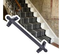 Premium Metal Stair Rod 12.7mm Diameter,Decorative Carpet Runner Rod,Stair Carpet Holder & Fixing Rod For Stair Treads,Anti-Slip Safety Stair Accessory(1pcs,112cm/44in)