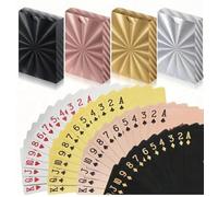 Premium Metallic Playing Cards Set, Waterproof Foil Poker Deck Collection in Black, Silver, Rose Gold (Silver)