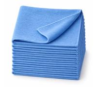 Premium Microfibre Cleaning Cloths, Streak-Free, Lint-Free, Ultra Absorbent, 10-Pack Blue