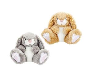 Premium Milly Bunny Plush Rabbit - 20 cm (1 Pc.) - 2 Assorted Natural Colors Grey & Honey, Perfect Soft & Huggable Gift for All Ages