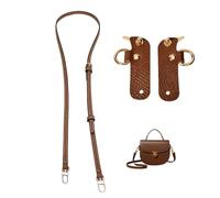 Premium Mini Bag Strap with 2 Adapters, PU Leather Adjustable Strap for Handbags & Bucket Bags Punch-Free Installation