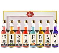Premium Miniature Flavoured Gin Tasting Gift | Birthday Printed Selection Box | 40ml Each (Pack Of 8)…