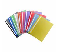 Premium Mix Colour A4 Report File Folder with Metal Clip and Transparent Front Cover, A4 Presentation File, Durable Plastic Document Holder for School, Office, Certificates and Reports 10 Colour Mix