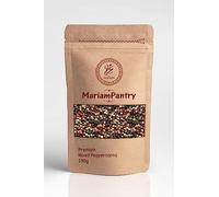 Premium Mixed Peppercorns 190g Whole Dried (Black, White, Red, Green) - by MariamPantry in Resealable Kraft Bag Pouch