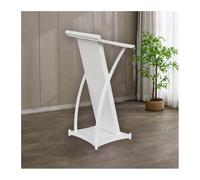 Premium Mobile Podium Stand for Churches, Schools & Conference Rooms - Multi-Function Pulpit, Ideal for Auditoriums & Training Spaces (White, C-52 * 48 * 117cm)