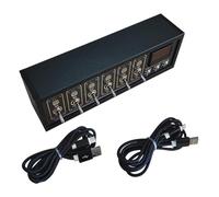 Premium Modular USB Hub with Voice Control Independent Switching OLED Display Customizable Light Data Transfer Functions for Modern Workspaces Enhanced Productivity Convenience Aluminum Alloy Housing