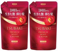 Premium Moist Repair Shampoo for Tsubaki Refill Pack 300 ml Set of 2