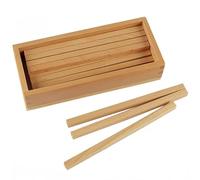 Premium Montessori Brown Stair Decomposition Rods - 20 Solid Beechwood Prisms with Box, Sensorial Material Volume Dimension Exploration, Fine Motor Skills Visual Discrimination, Homeschool Kids 3-6