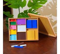 Premium Montessori Color Measuring Rods - 200 Centimeter Bars 1-10 in Beechwood Box, Math Manipulatives for Counting, Addition, Subtraction & Measurement, Homeschool Classroom Supplies for Kids 3-10