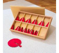 Premium Montessori Cut-Out Fraction Circles - 11 to 20 Equal Parts, Solid Beechwood Advanced Fraction Insets, Wooden Math Manipulative for Fraction Concepts, Homeschool Classroom Kids Ages 6-12