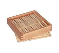 Premium Montessori Spindle Box - Solid Beechwood Storage Container for Counting Spindles, Math Material for Number Sense & One-to-One Correspondence, Classroom(Box Only, Spindles Sold Separately)