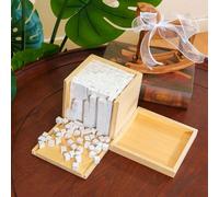 Premium Montessori Volume Box with 1000 Cubes - Solid Beechwood, 1000 White Unit Cubes, Pink Tower Extension Material for Volume Measurement Decimal System, Math Manipulative Homeschool Ages 4-9