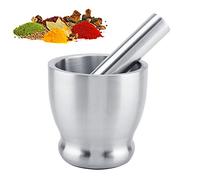Premium Mortar and Pestle Set - Manual Herb Grinder for Garlic Spices Beans & More - Essential Kitchen Tool for Flavorful Cooking & Food Preparation