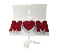 Premium Mother ' s Day Floral Arrangement in Decorative Letter Shape Gift Boxes with Long Time Freshness Individualized Letter Window Boxes