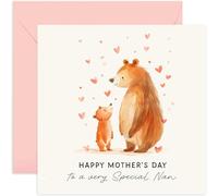 Premium Mother's Day Card for Nan - Special Heartfelt Gift from Young Grandchildren for Nan - Mother's Day Card for Her - Quality Greeting Cards for Women